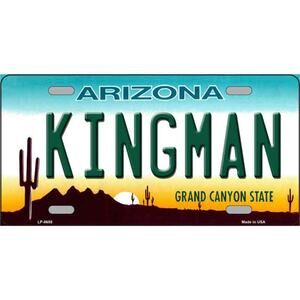 Kingman Arizona License Plate State Background Metal Tag U.S.A. Route 66 New AZ